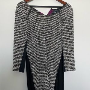 3/4 Sleeve black & white Dress